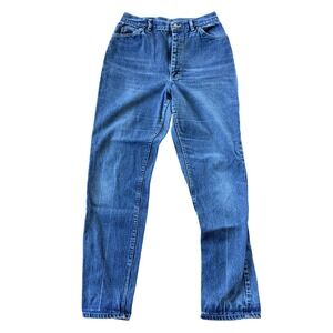 Womens Lee‎ Vintage 70s High Waisted Straight Leg Jeans Size 16 Blue Made in USA